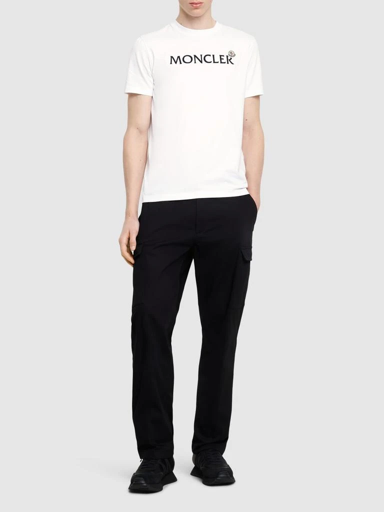 Moncler Flocked Logo Cotton T-shirt 1