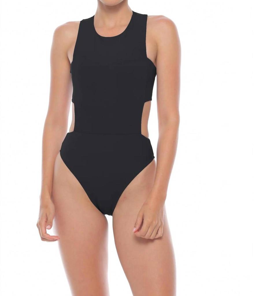 Maxine Luciano High Leg One Piece In Onyx
