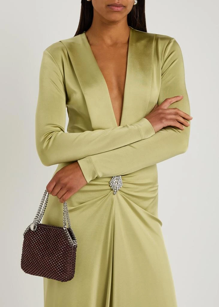 Stella McCartney Crystal-embellished mesh top handle bag 5