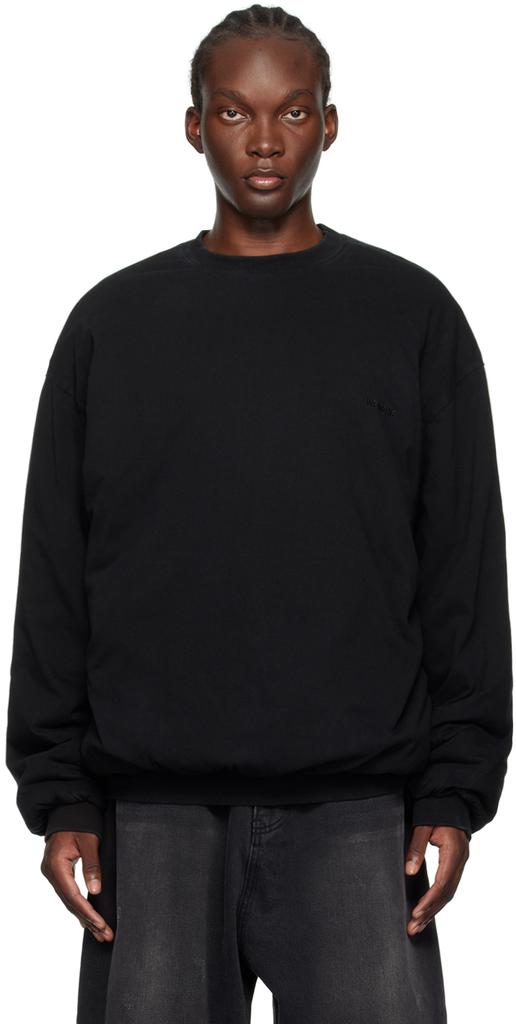 We11done Black Padded Sweatshirt