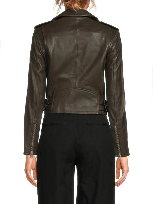 IRO Ashville Leather Cropped Biker Jacket 2