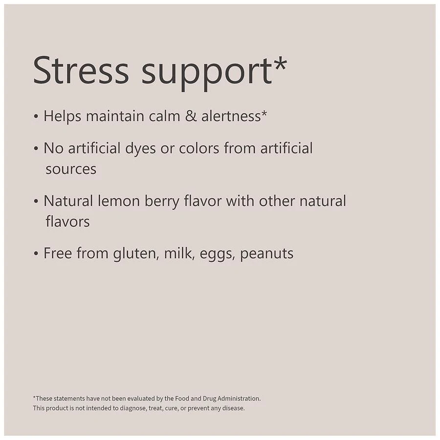 Walgreens Stress Support Gummies (21 days) Natural Lemon Berry 7