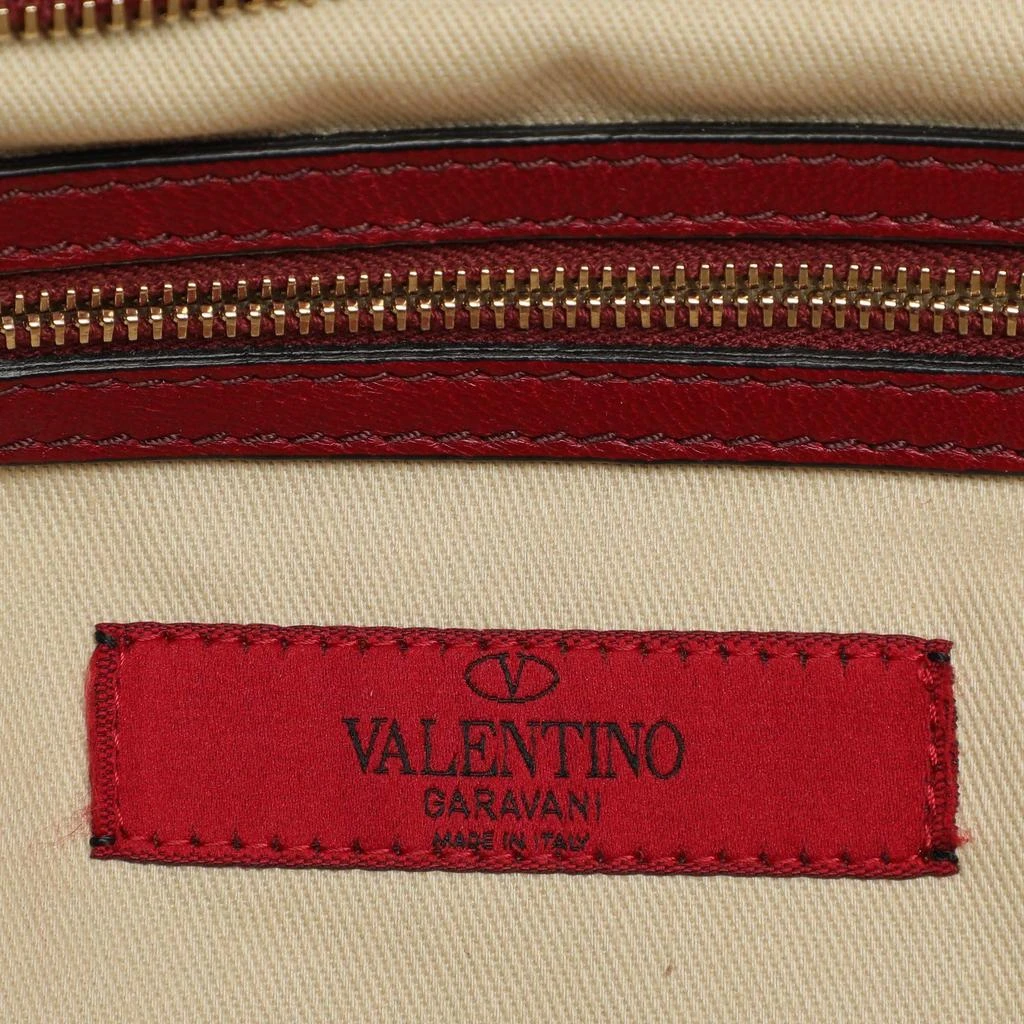 Valentino Valentino Dark Red/Black Leather and Lace Bow Tote 11