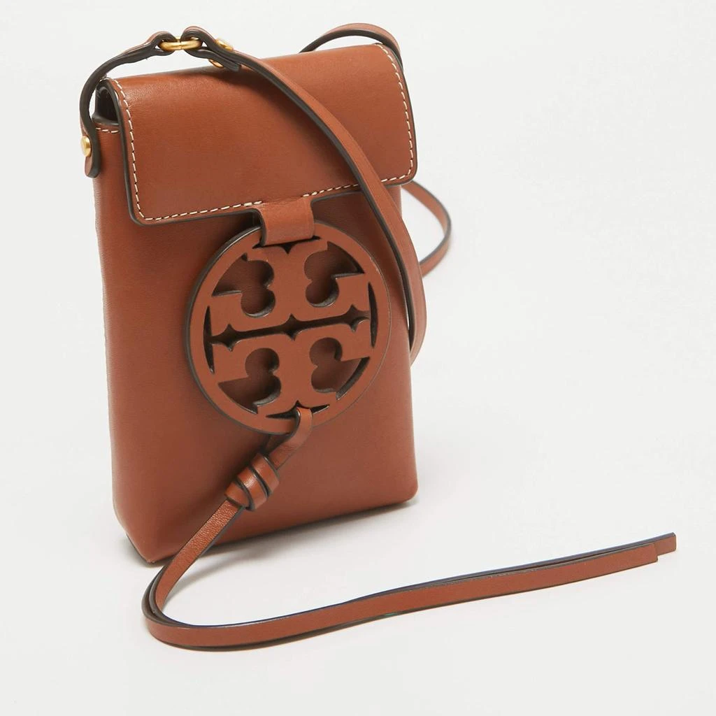 Tory Burch Tory Burch Brown Leather Miller Phone Crossbody Bag 3