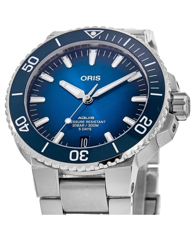 Oris Oris Aquis Date Automatic Blue Dial Ceramic Bezel Steel Men's Watch 01 400 7763 4135-07 8 24 09PEB 2