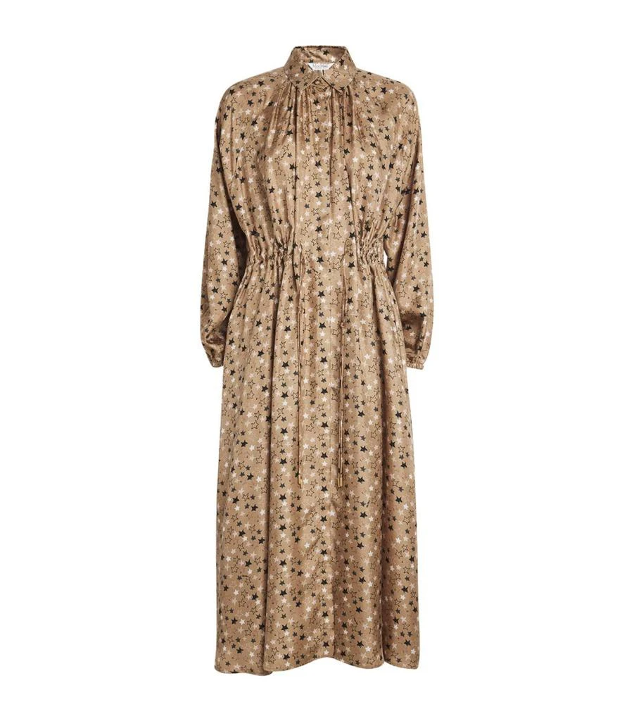 Max Mara Silk Star Print Dress 1