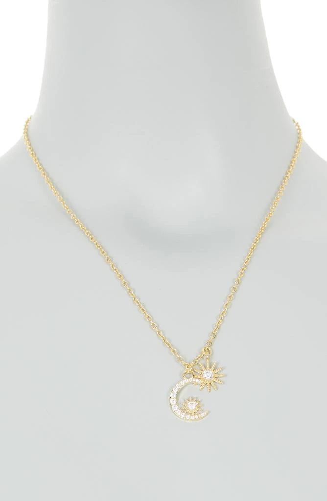 Rivka Friedman Moon & Star Cubic Zirconia Charm Necklace 2