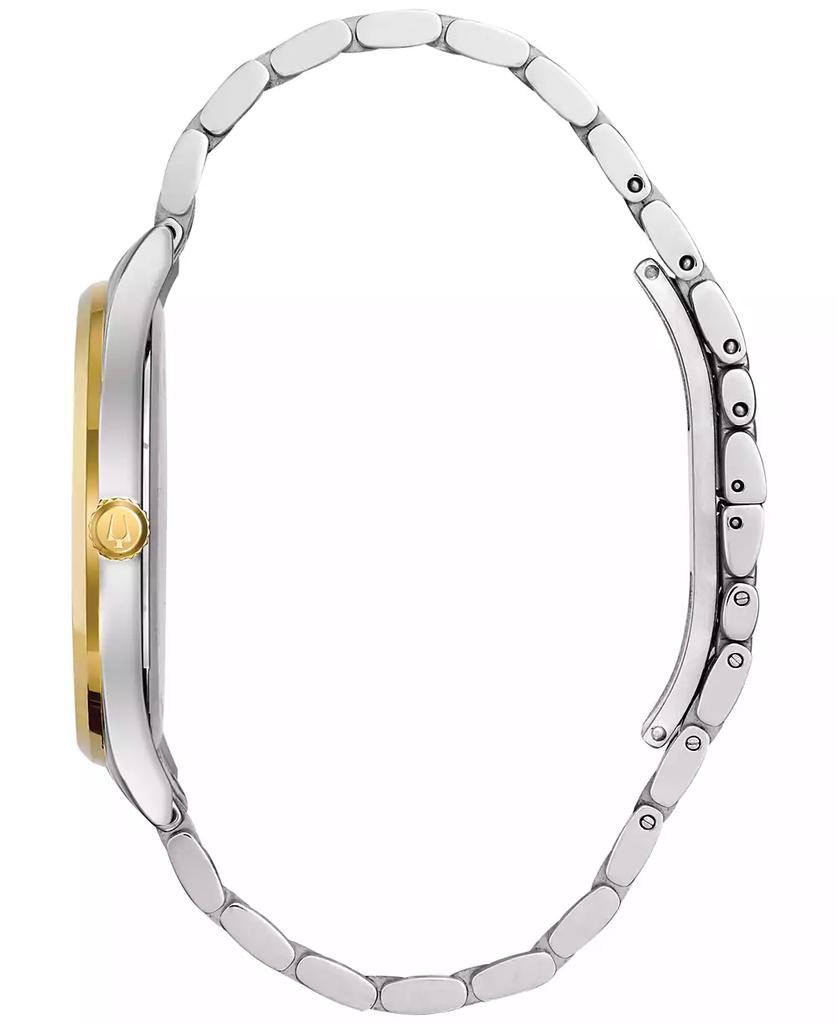 Bulova Men's Diamond Accent Two-Tone Stainless Steel Bracelet Watch 40mm 98D130