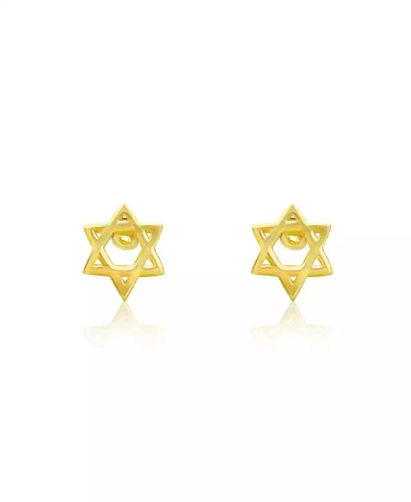 Etoielle Yellow Gold Tone Star of David Studs Earrings