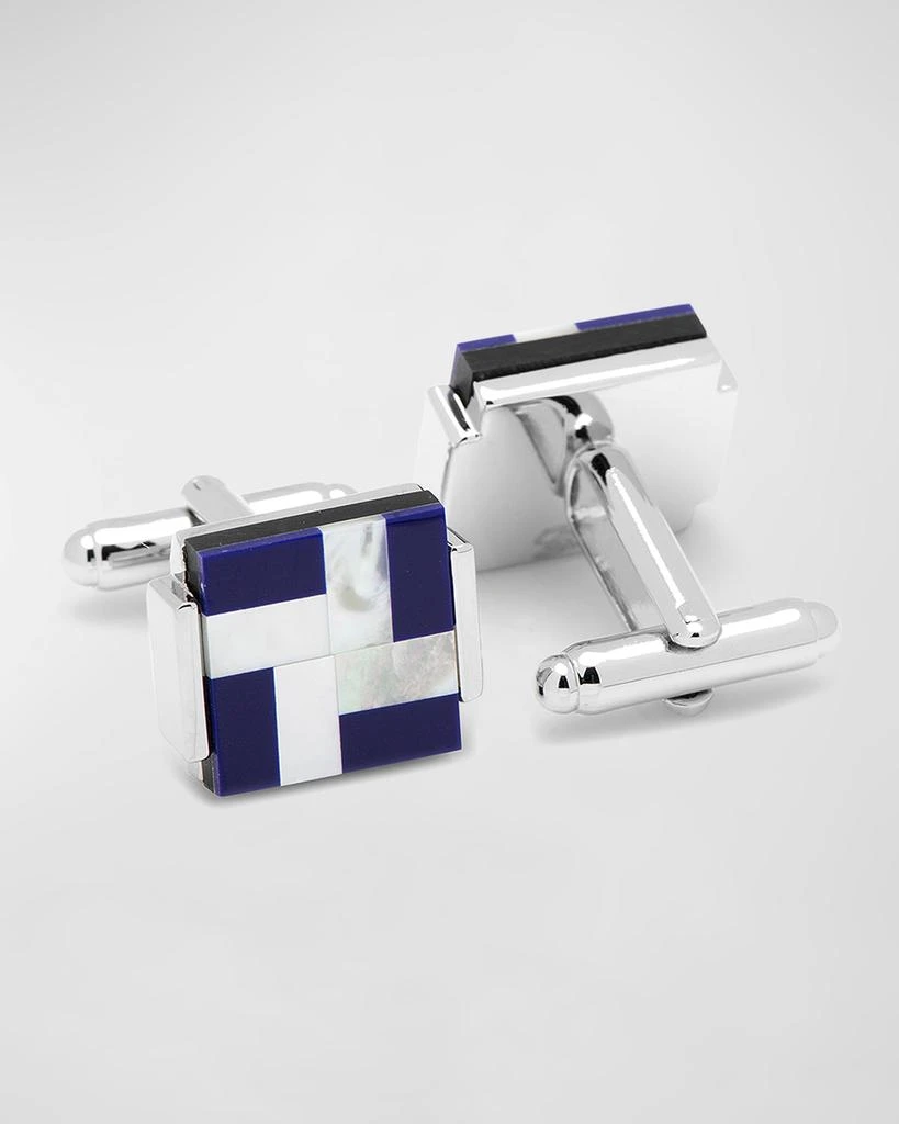 Cufflinks Inc. Men
s Mother-of-Pearl and Blue Lapis Windmill Square Cufflinks 3