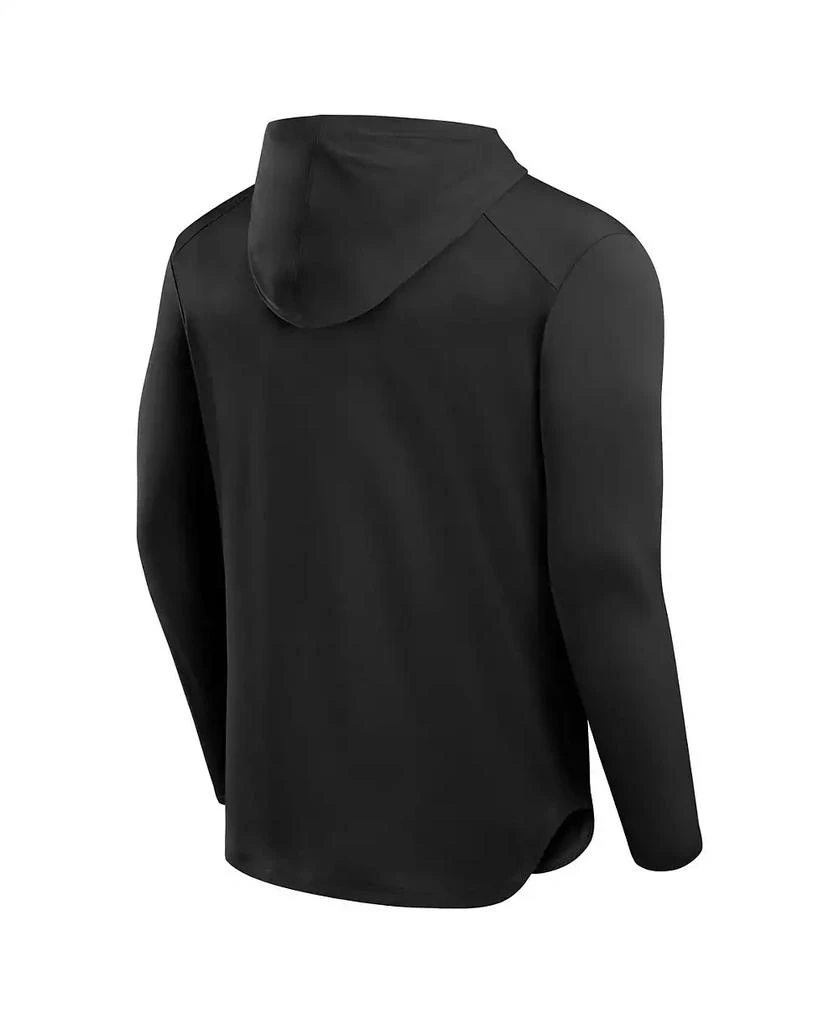 Fanatics Men
s Black Chicago Bears Front Office Power Mono Long Sleeve Hoodie T-Shirt 2