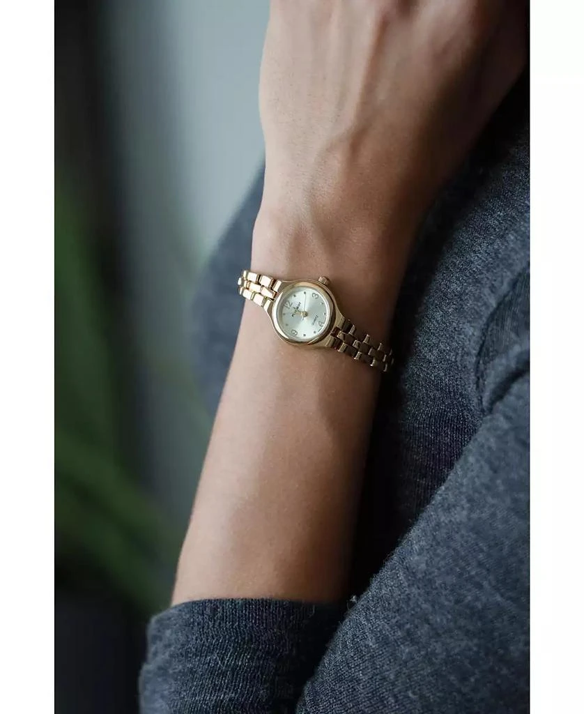 Peugeot Women's 22mm Gold Dial Round Self-Adjust Link Bracelet Watch 4