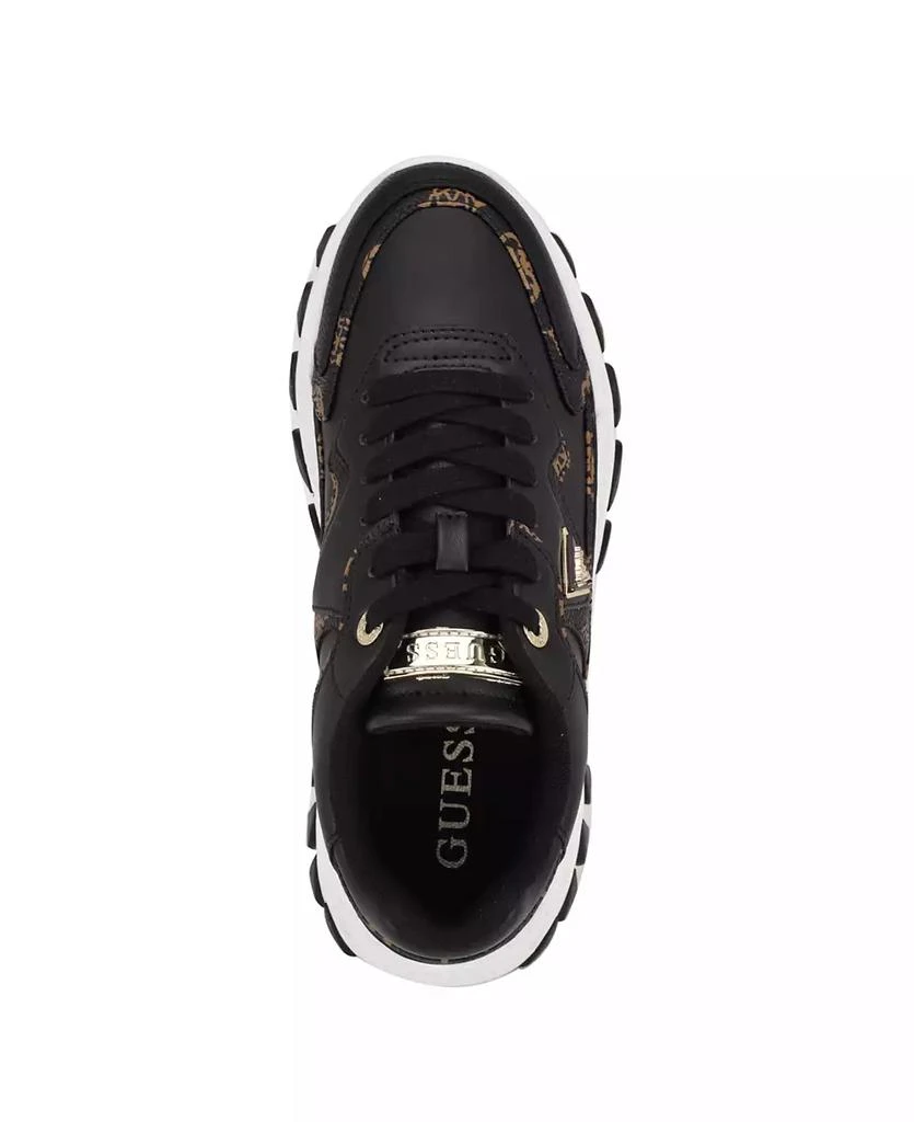 GUESS Women's Nowah Triangle Lace-Up Chunky Fashion Sneakers 4