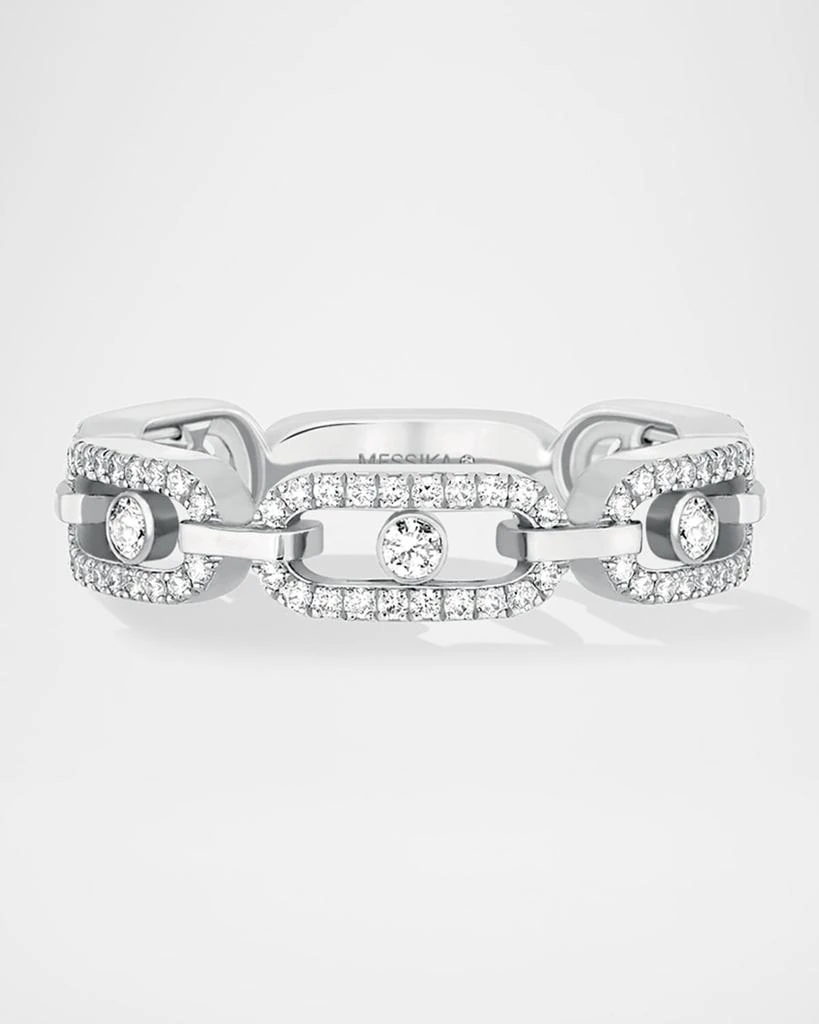Messika MOVE UNO 18K WHITE GOLD DIAMOND PAVE RING 1