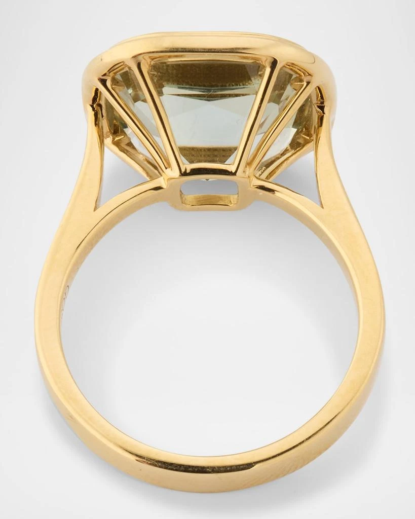 Goshwara Manhattan 18K Yellow Gold Prasiolite Cushion Ring 5