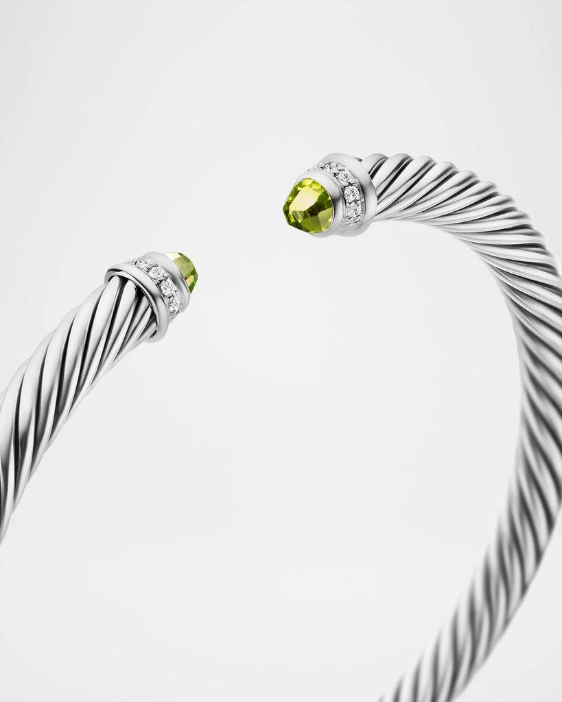 David Yurman Cable Bracelet with Gemstone and Diamonds in Silver, 5mm 7