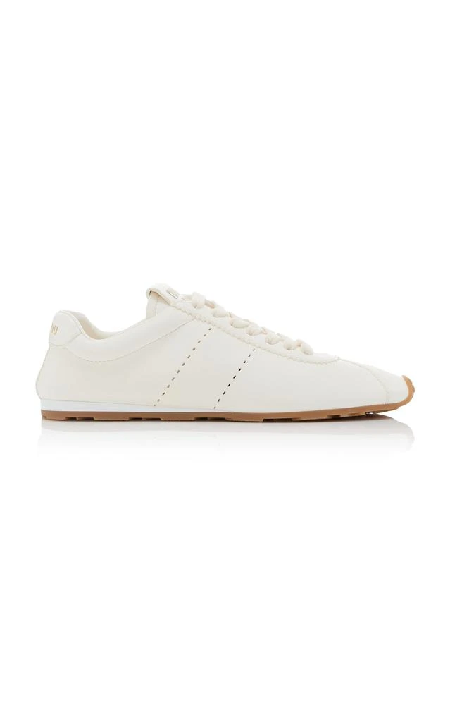 Miu Miu Miu Miu - Leather Sneakers - White - IT 38 - Moda Operandi 1