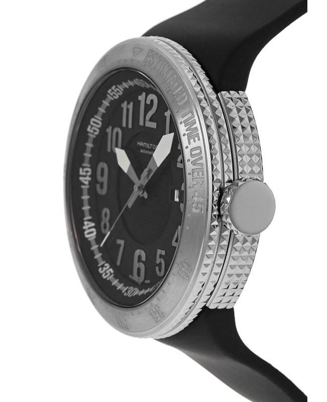 Hamilton Hamilton Khaki Base Jump Automatic Black Dial Titanium Rubber Strap Men's Watch H79715333 3