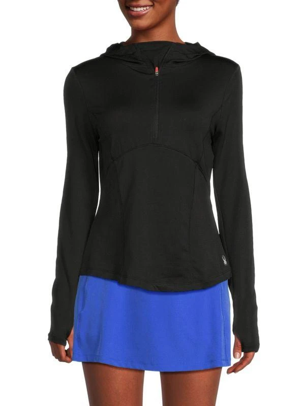 Spyder Thumbhole Hooded Half Zip Pullover 1