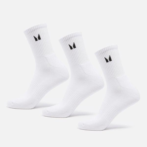 Myprotein MP Unisex Crew Socks (3 Pack) - White