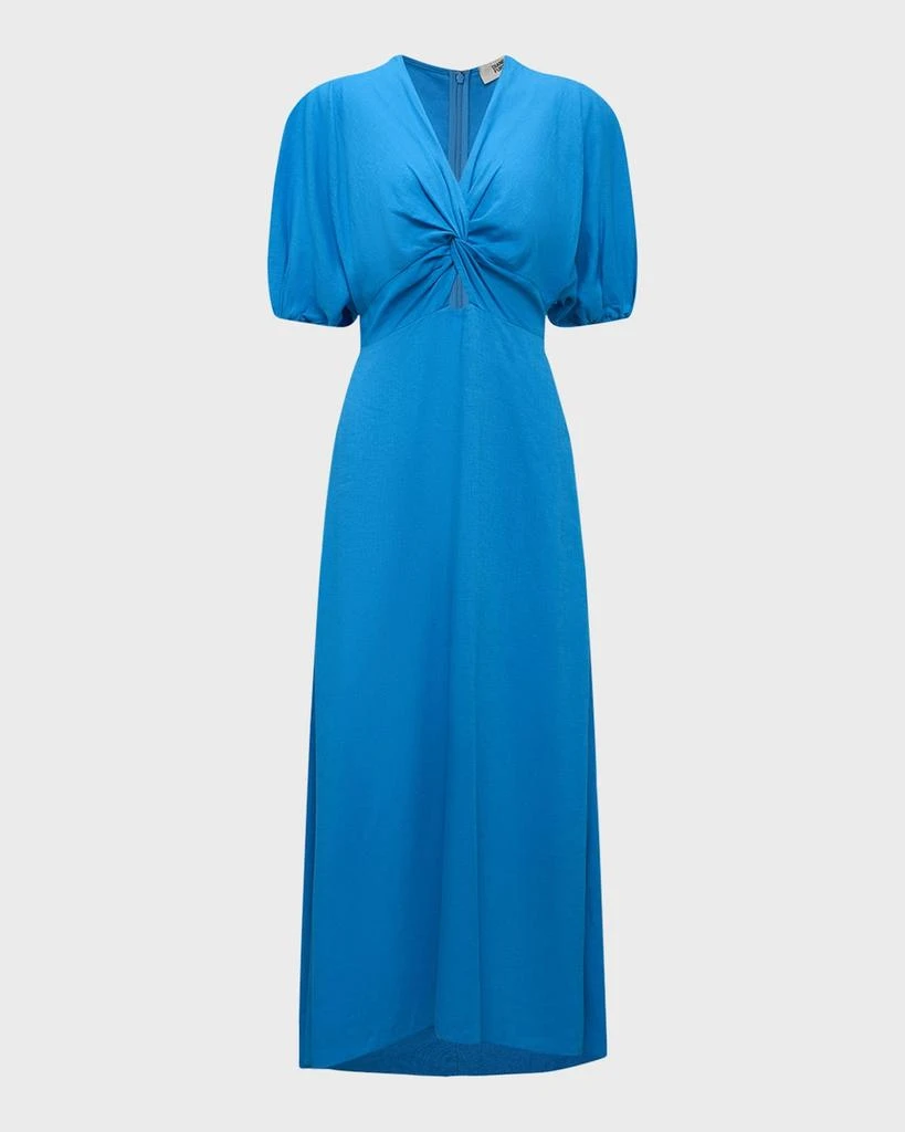 midi fuchsia cocktail dress Fuchsia Tie Strap Babydoll Satin Midi Dress