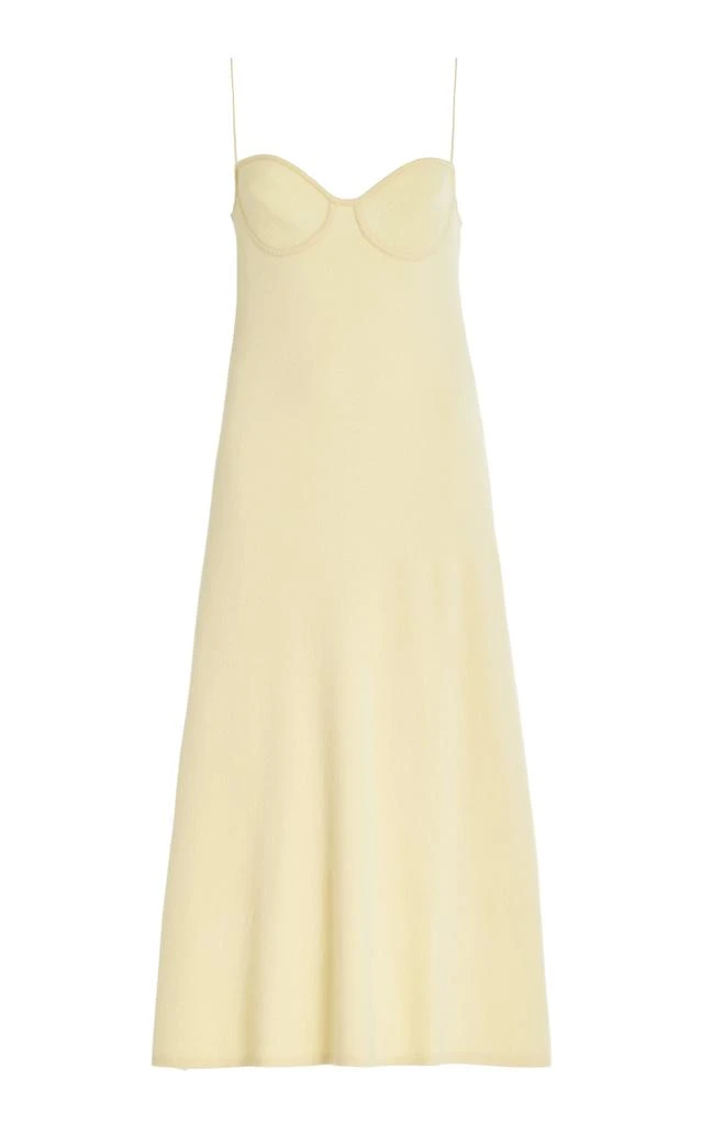 Lisa Yang Lisa Yang - Ally Knit Cashmere Midi Dress - Yellow - 2 - Moda Operandi 1