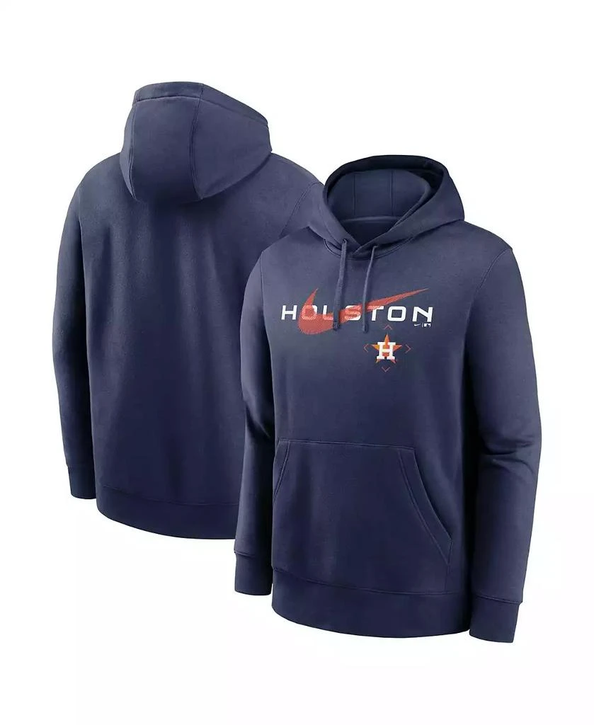 NIKE Men's Navy Houston Astros Swoosh NeighborHOOD Pullover Hoodie 2