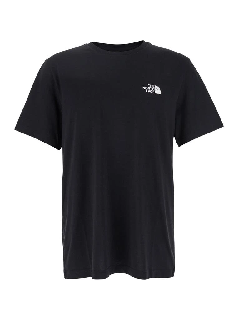 The North Face Black T-shirt With Logo Printed On The Front And Back In Cotton Blend Man 1