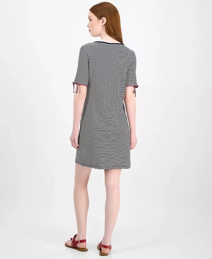 Women's Striped Cotton Boat-Neck Tie-Sleeve Dress  On Sale Now with Up to  71% Off | Discover Exclusive Deals & Savings at BeyondStyle  Authentic  Tommy Hilfiger dress|women's fashion|dresses with Limited-Time Discounts,