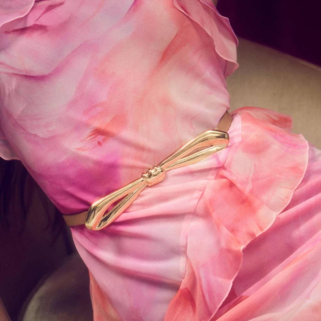 LELE SADOUGHI Women
s Blanche Bow Belt In Khaki 2