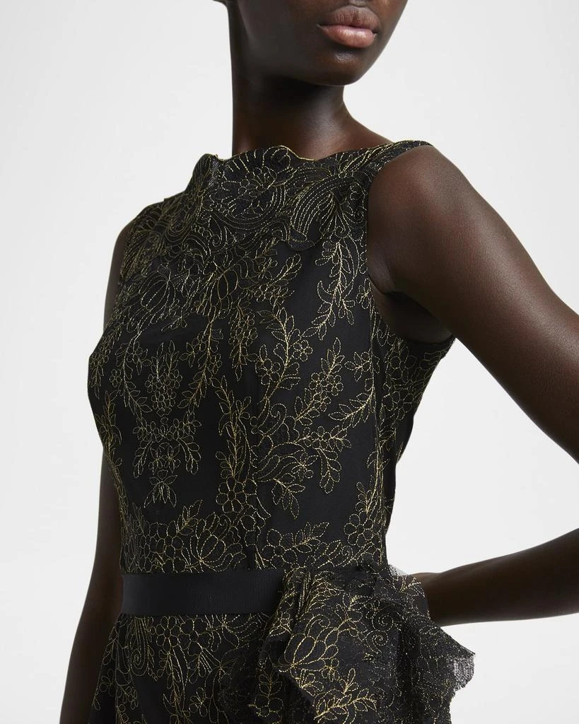 Erdem Sleeveless Pencil Embroidered Gown 5