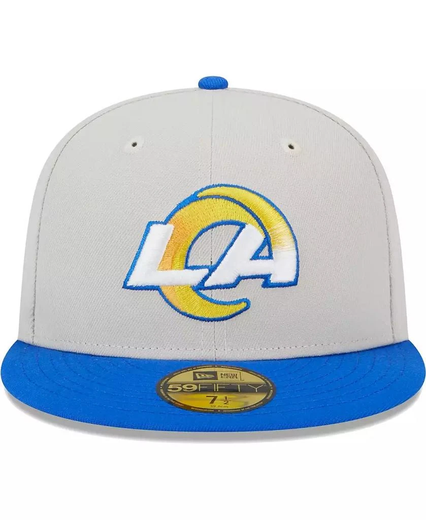 New Era Men's Khaki, Royal Los Angeles Rams Super Bowl Champions Patch 59FIFTY Fitted Hat 2