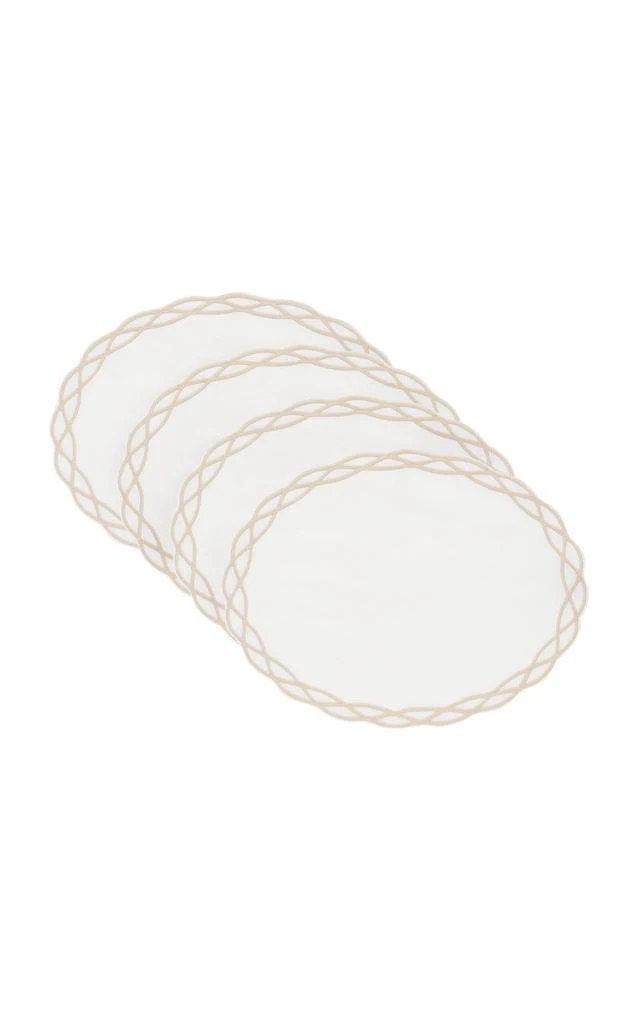 MoDA Moda Domus - Set-of-Four Handcrafted Linen Placemats - Taupe - Moda Operandi 1