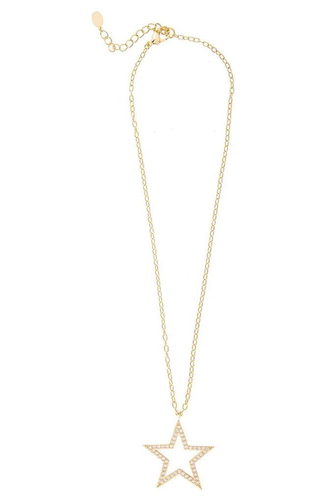 Rivka Friedman 18K Yellow Gold Plated CZ Star Pendant Necklace 1