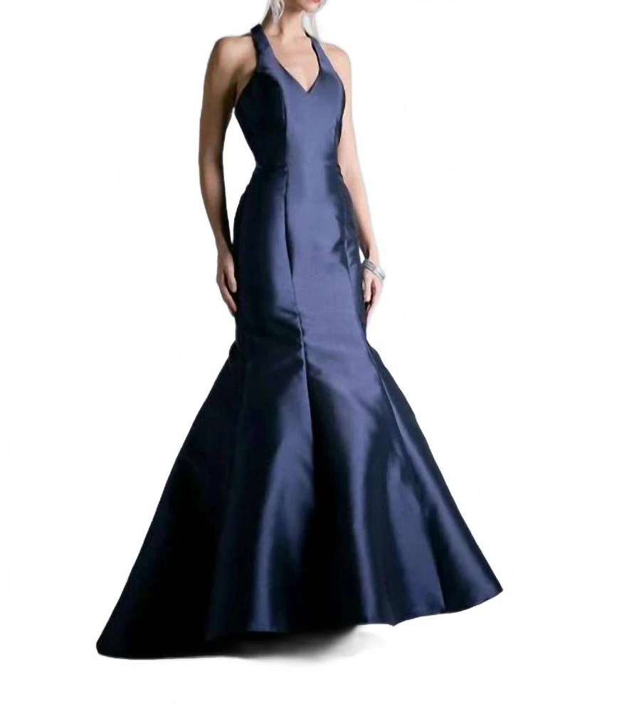 Fitted Mikado Mermaid Gown In Blue  On Sale Now with Up to 11% Off |  Discover Exclusive Deals & Savings at BeyondStyle  Authentic Ladivine  women|clothing|dresses with Limited-Time Discounts, Free Shipping,