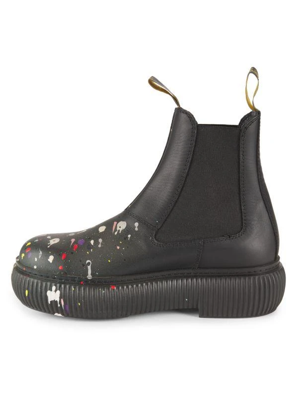 Lanvin Paint Splatter Leather Chelsea Boots 4