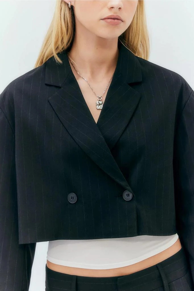 Light Before Dark Light Before Dark Cropped Oversized Blazer 3