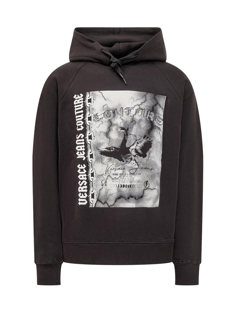 VERSACE｜ (STRIPES RELAXED-FIT SWEATSHIRT (77GAI3X0 FS16 Versace Stripes Relaxed Fit Sweatshirt - Hoodies - BeyondStyle