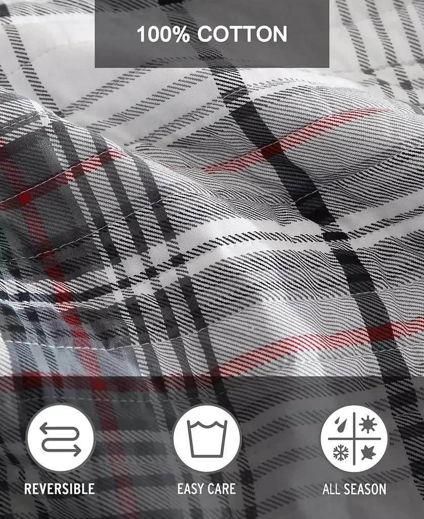 Eddie Bauer Alder Plaid Reversible 3 Piece Quilt Set 10