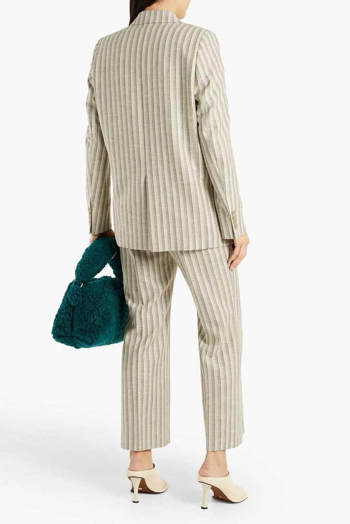 Acne Studios Striped wool and cotton-blend tweed flared pants 3
