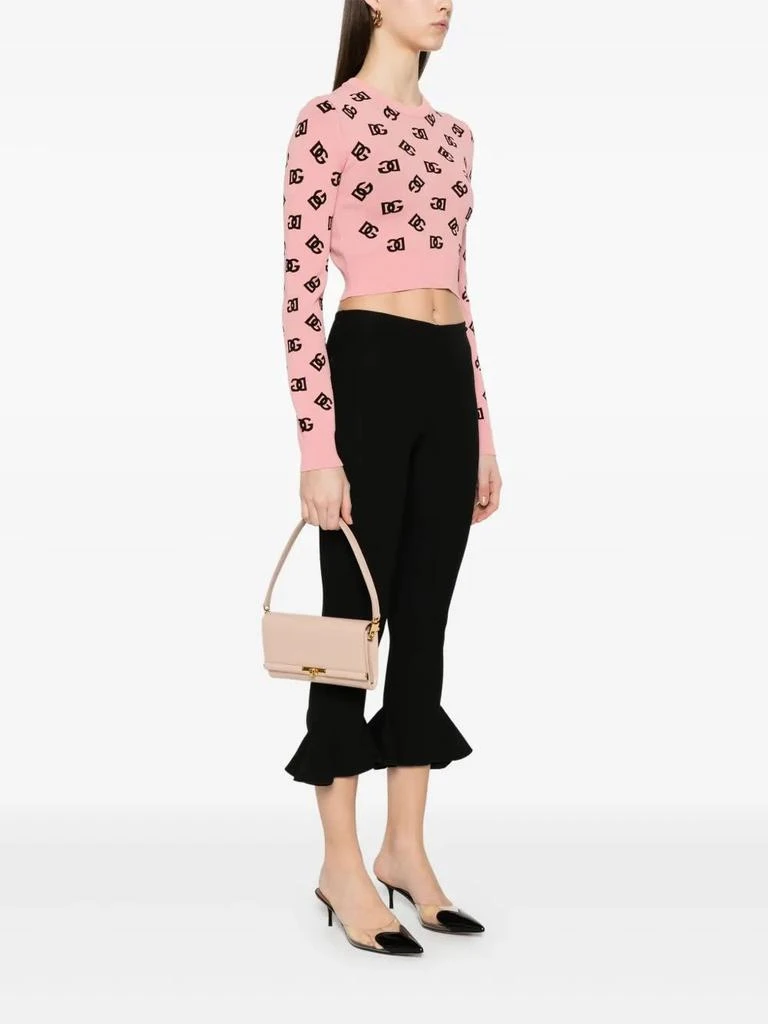 Dolce & Gabbana POWDER PINK LEATHER MARLENE CLUTCH 2