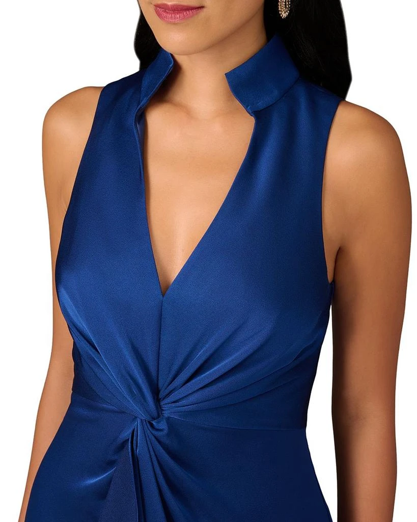 Aidan Mattox Crepe Back Satin Midi Dress 4