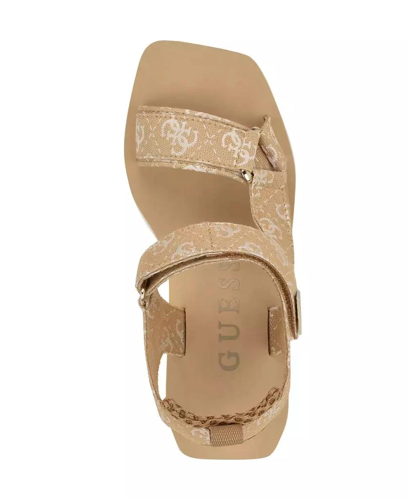 GUESS Women
s Daysa Quattro-G Strappy Eva Wedge Sandals 4