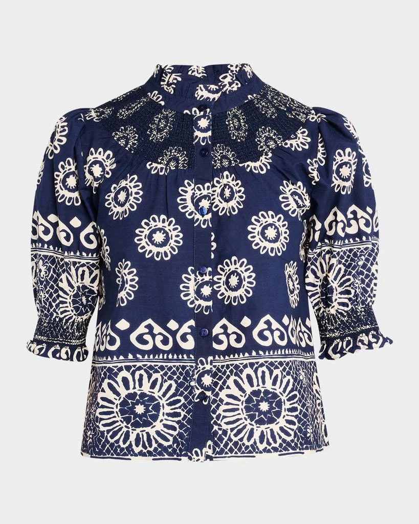 Love The Label Zarina Smocked Button-Front Top 1