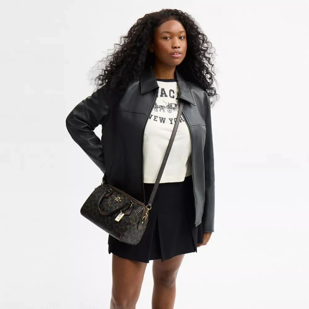 Coach Rowan Satchel Bag In Loved Signature Canvas With Charms 4