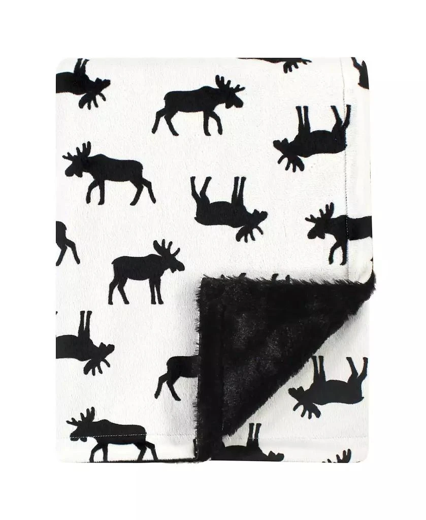 Hudson Velvety Plush Blanket with Fuzzy Trim and Soft Underside