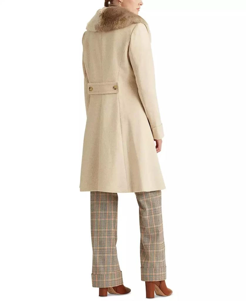 Ralph Lauren Petite Faux-Fur-Collar Coat 2