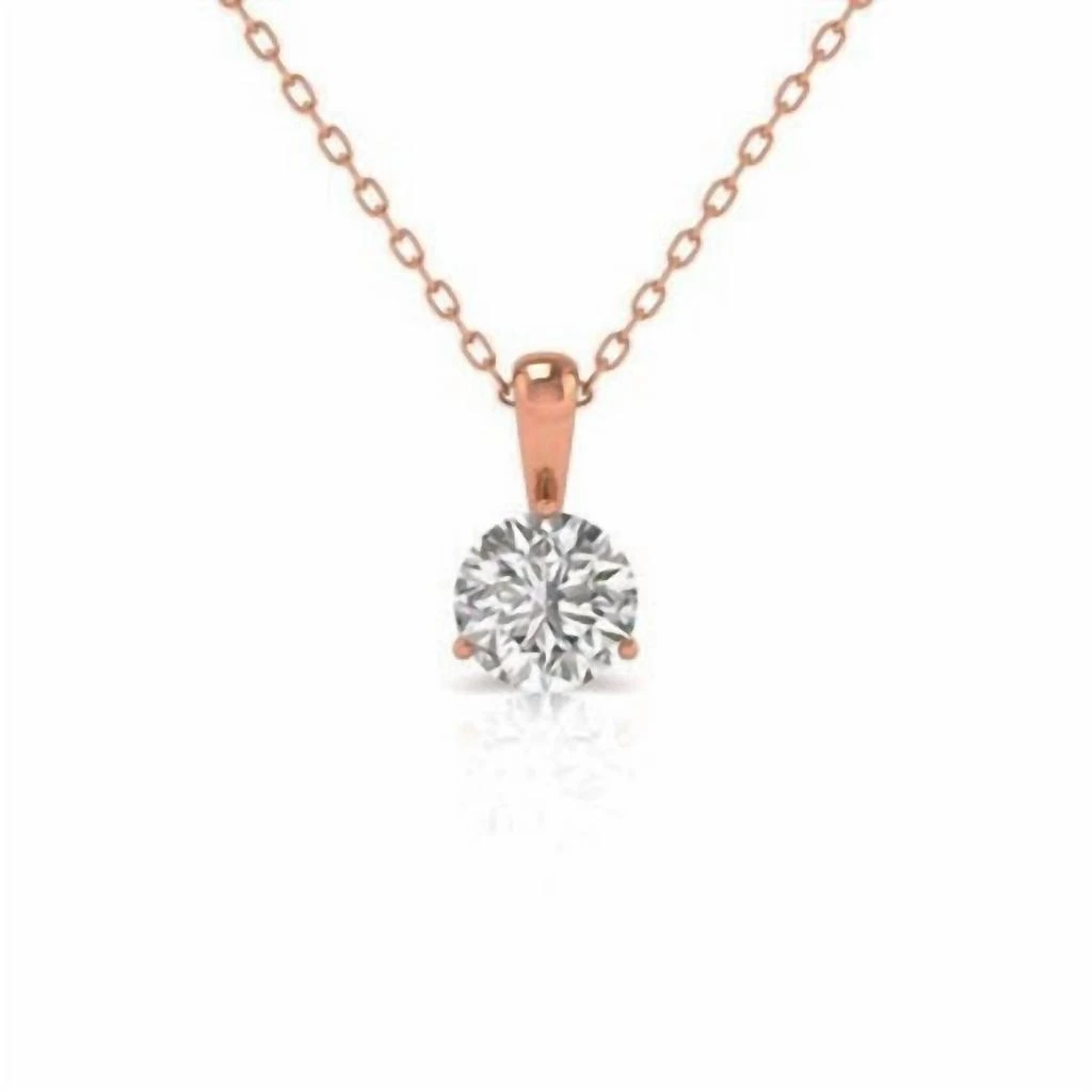 Diana M Jewels Diana M Jewels - 1.50 Cts Lab Grown Round Diamond Solitaire On A Bail Pendant Necklace