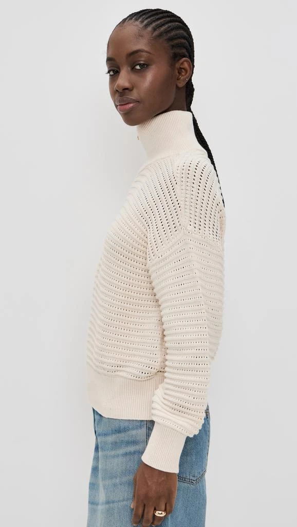 Varley Tara Pointelle Half Zip Sweater 3