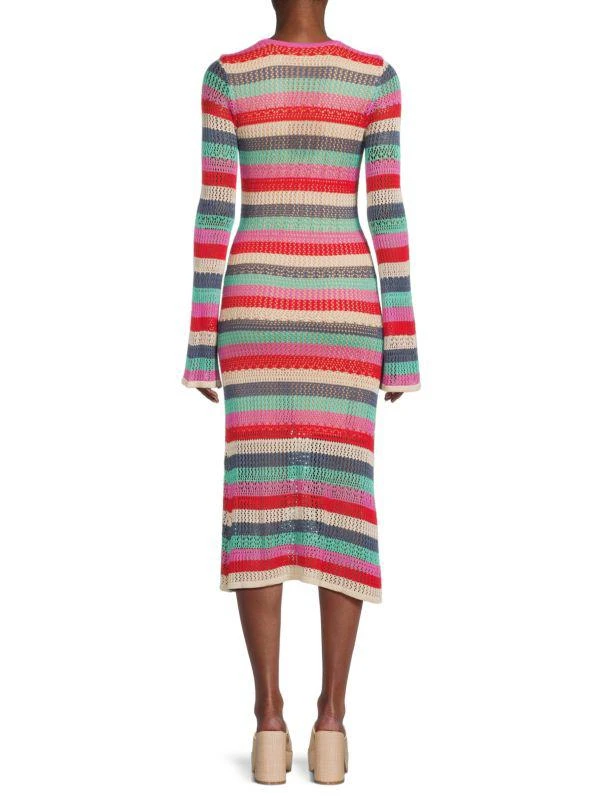 Bebe Crochet Ring Midi Sweater Dress 2